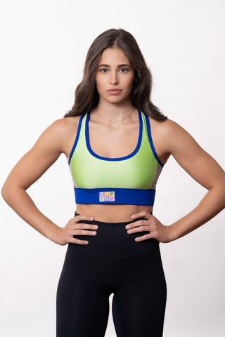 Sports bra - Royal blue lime - TOPTOP Noble & Wisdom
