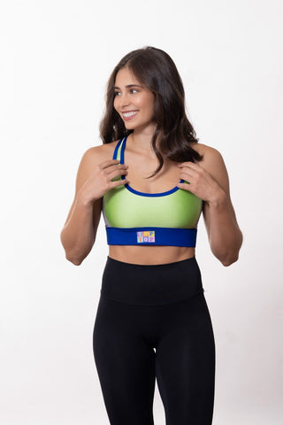 Sports bra - Royal blue lime - TOPTOP Noble & Wisdom