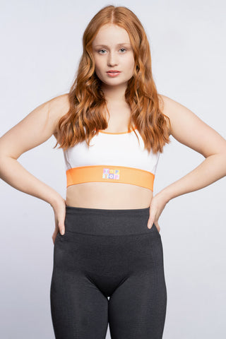Sports bra - Orange white - TOPTOP