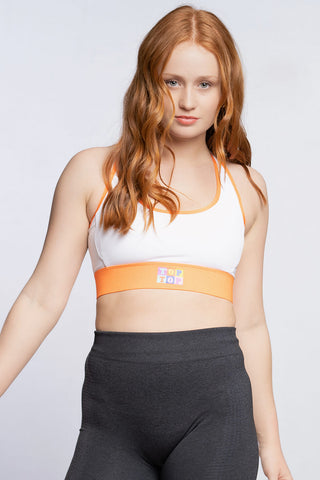 Sports bra - Orange white - TOPTOP