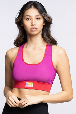 Soutien-gorge sport - Rose rouge