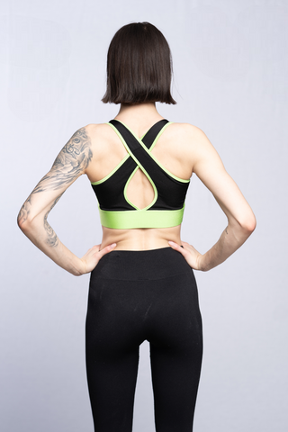 Sports bra - Black lime - TOPTOP Audacity