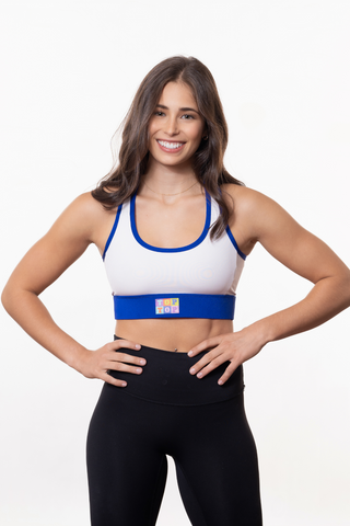 Sports bra - Royal white - FINAL SALE