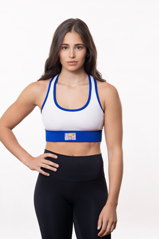 Sports bra - Royal white - FINAL SALE