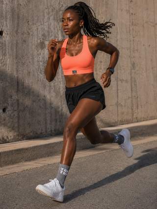 Soutien-gorge sport - CORAIL ORANGÉ (SANS pads intégrés)