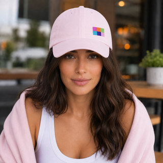 Casquettes logo quadrillé