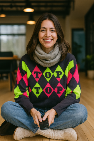 Gilet automne - Dame de carreaux 🔷