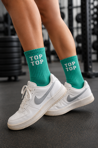 Cotton stockings - Blue/Jade Green