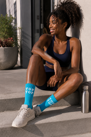 Bas 🔝🔝 COTON - Turquoise 🩵