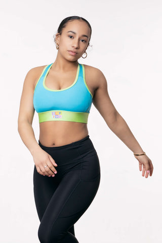 Sports bra - Turquoise lime - TOPTOP Dream and creativity