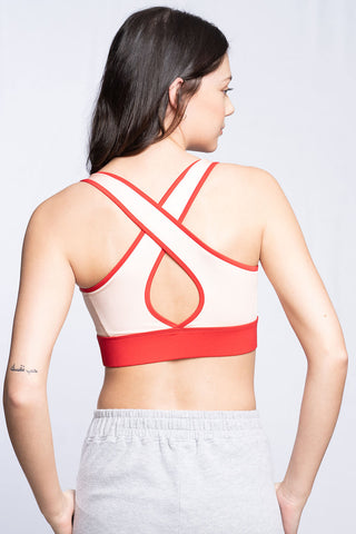 Sports bra - White red - TOPTOP