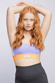 Soutien-gorge sport - Lilas orange et blanc- TOPTOP Ambition et Confiance