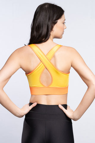 Sports bra - yellow orange - TOPTOP