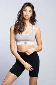 Soutien-gorge sport - Rose pétale et anthracite -TOPTOP Glamour et Féminité