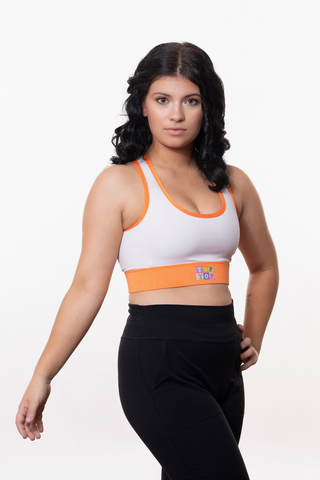 Sports bra - Orange white - TOPTOP